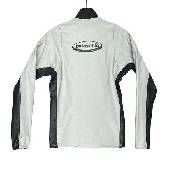 VTG Patagonia Waterproof Men M Gray Long Sleeve Fleece Lined Made in USA Rafting - Picture 2 of 8